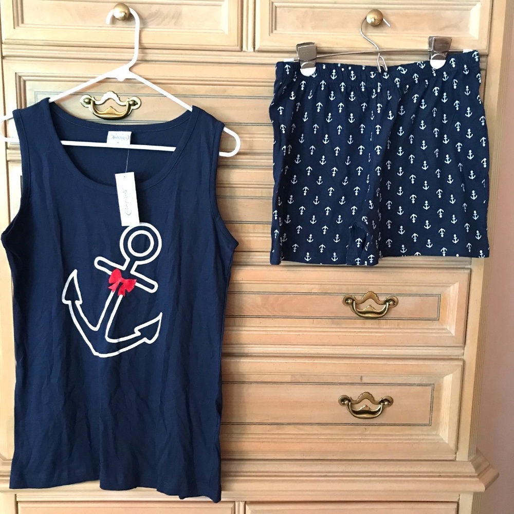 Mastro Bianco Nautical Shorts & Top Pajama Set